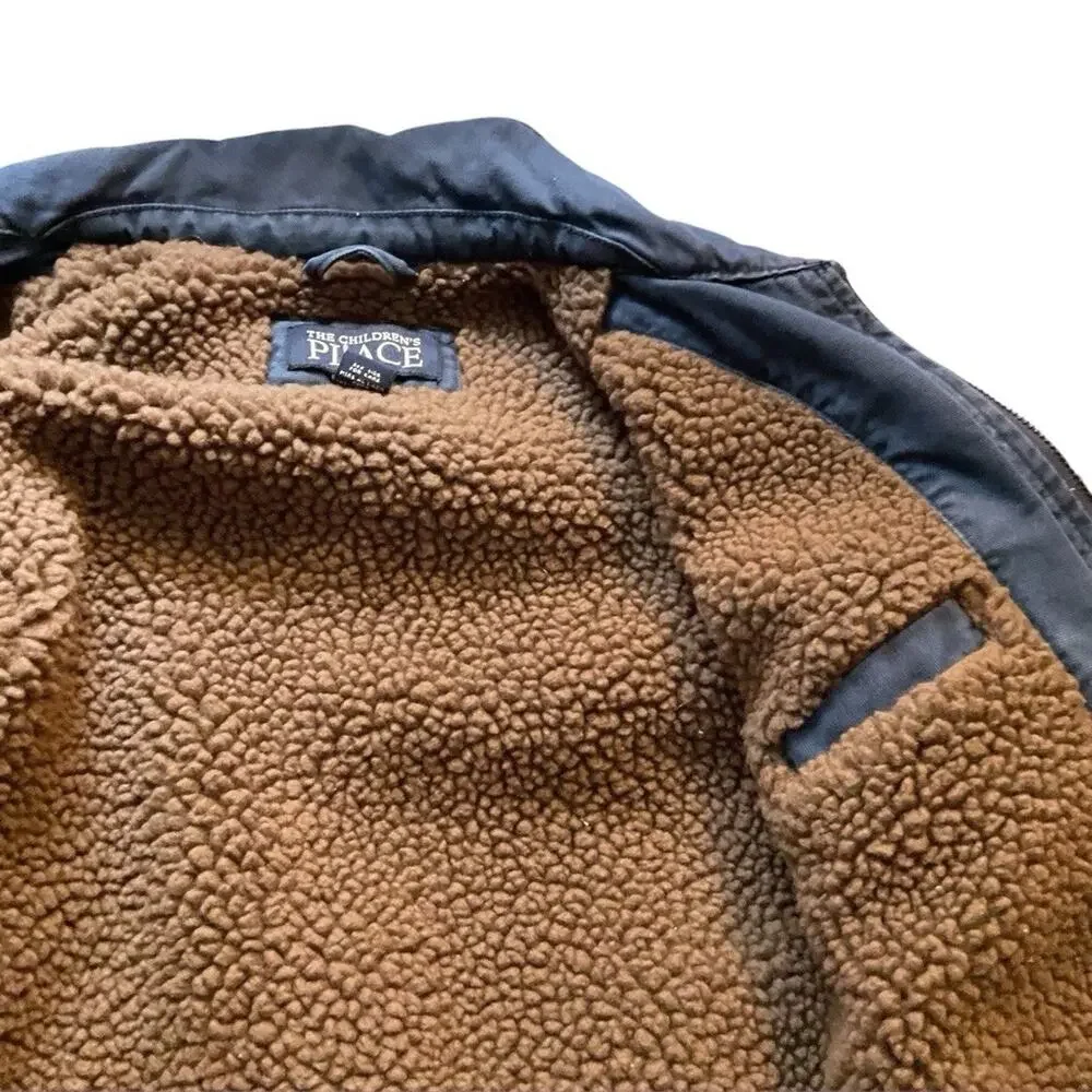 The Children's‎ Place Navy Blue Jacket Kids Size 3T Blue Fleece Lining